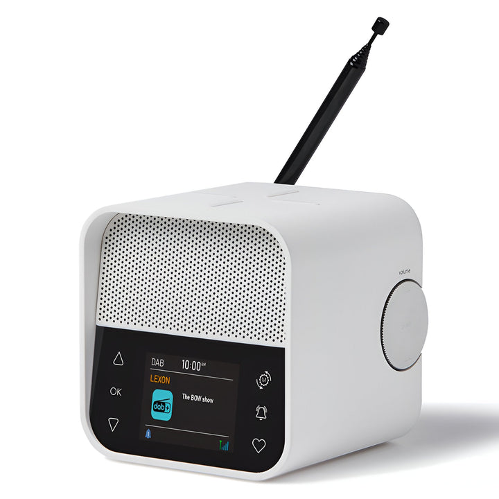 Lexon Oslo DAB FM Radio Charging Bluetooth Alarm Clock White 11cm LD-LA130W 3