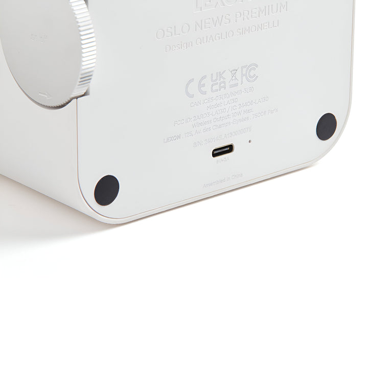 Lexon Oslo DAB FM Radio Charging Bluetooth Alarm Clock White 11cm LD-LA130W 8