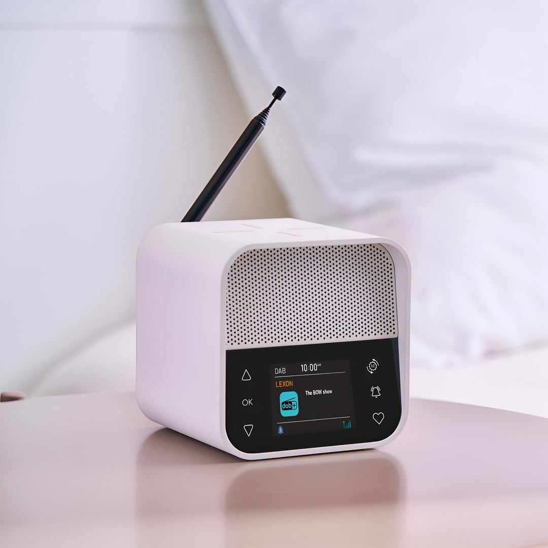 Lexon Oslo DAB FM Radio Charging Bluetooth Alarm Clock White 11cm LD-LA130W 9