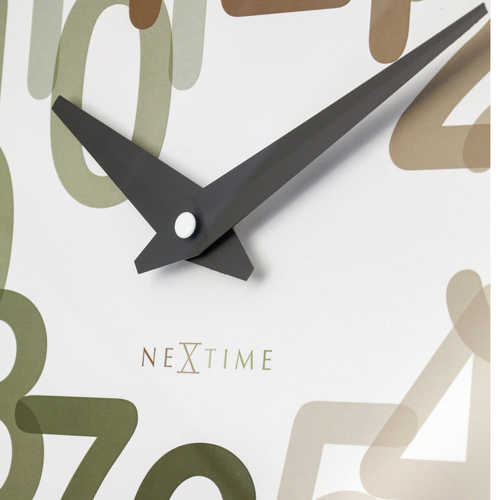 NeXtime Big Number Graphic Layered Wall Clock Toffee 30cm 573339BE 7
