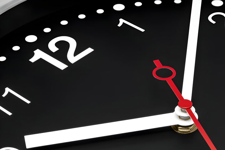 NeXtime Double Sided Brushed Aluminium Wall Clock Black White 32cm 573334AR 10