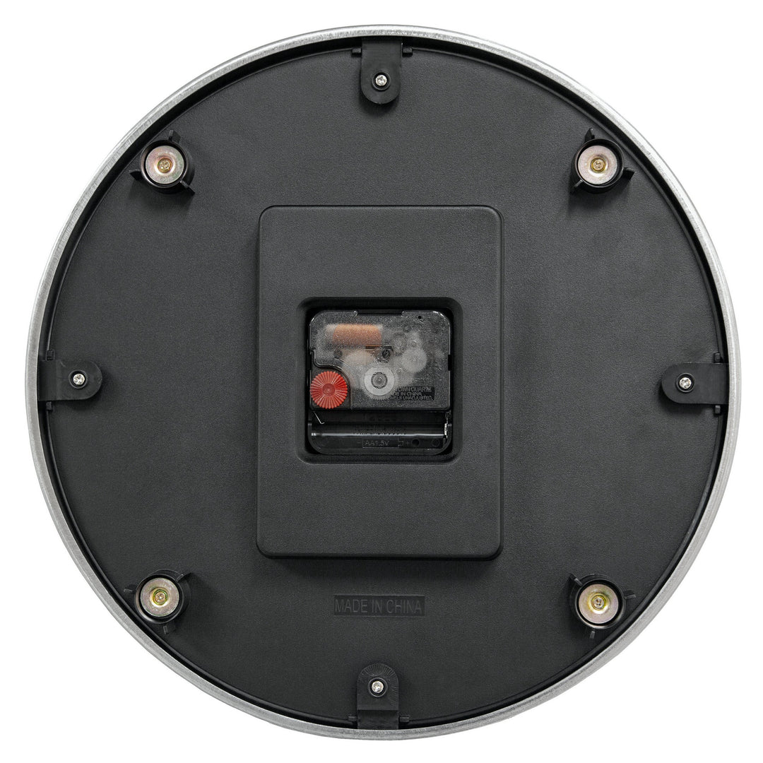 NeXtime Double Sided Brushed Aluminium Wall Clock Black White 32cm 573334AR 14