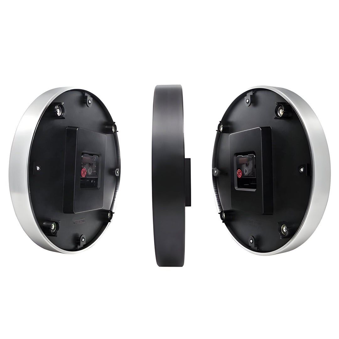 NeXtime Double Sided Brushed Aluminium Wall Clock Black White 32cm 573334AR 8