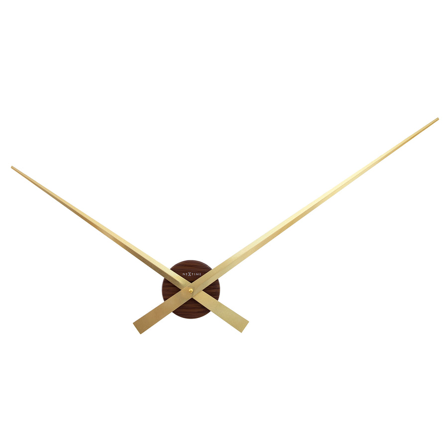NeXtime Hands Oversized Aluminium Minimalist Wall Clock Gold 86cm 572269VI 1