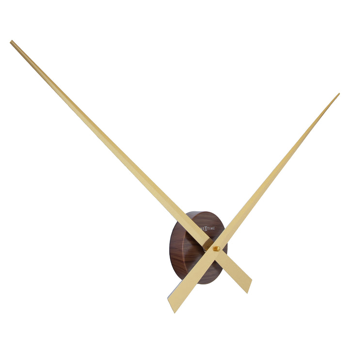 NeXtime Hands Oversized Aluminium Minimalist Wall Clock Gold 86cm 572269VI 2
