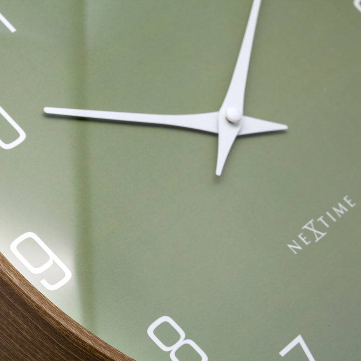 NeXtime Lyra Monochromatic Silent Wall Clock Olive Green 30cm 573341GN 5