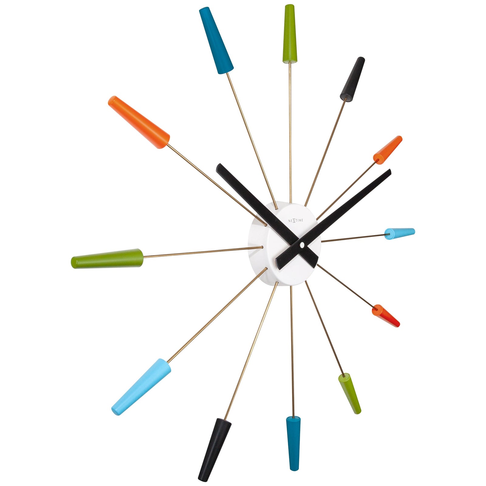 NeXtime Plug Inn Stainless Steel Vintage Wall Clock Multicolour 58cm 572610VI 2
