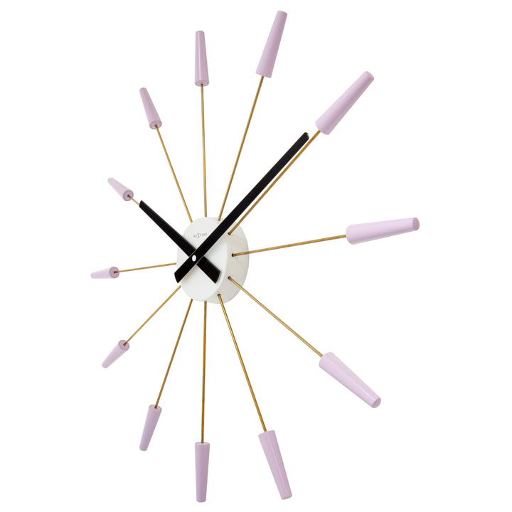 NeXtime Plug Inn Stainless Steel Wall Clock Gold Lavender 58cm 572610LA 2