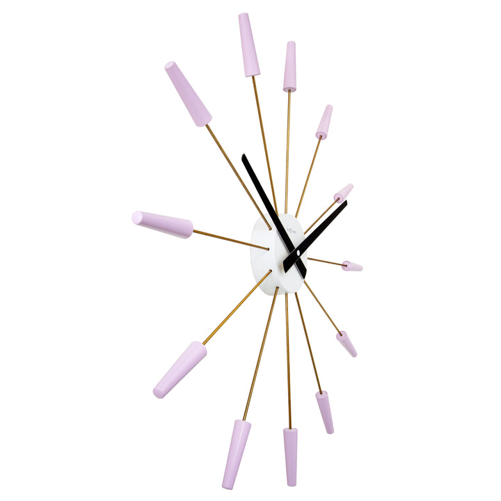 NeXtime Plug Inn Stainless Steel Wall Clock Gold Lavender 58cm 572610LA 3