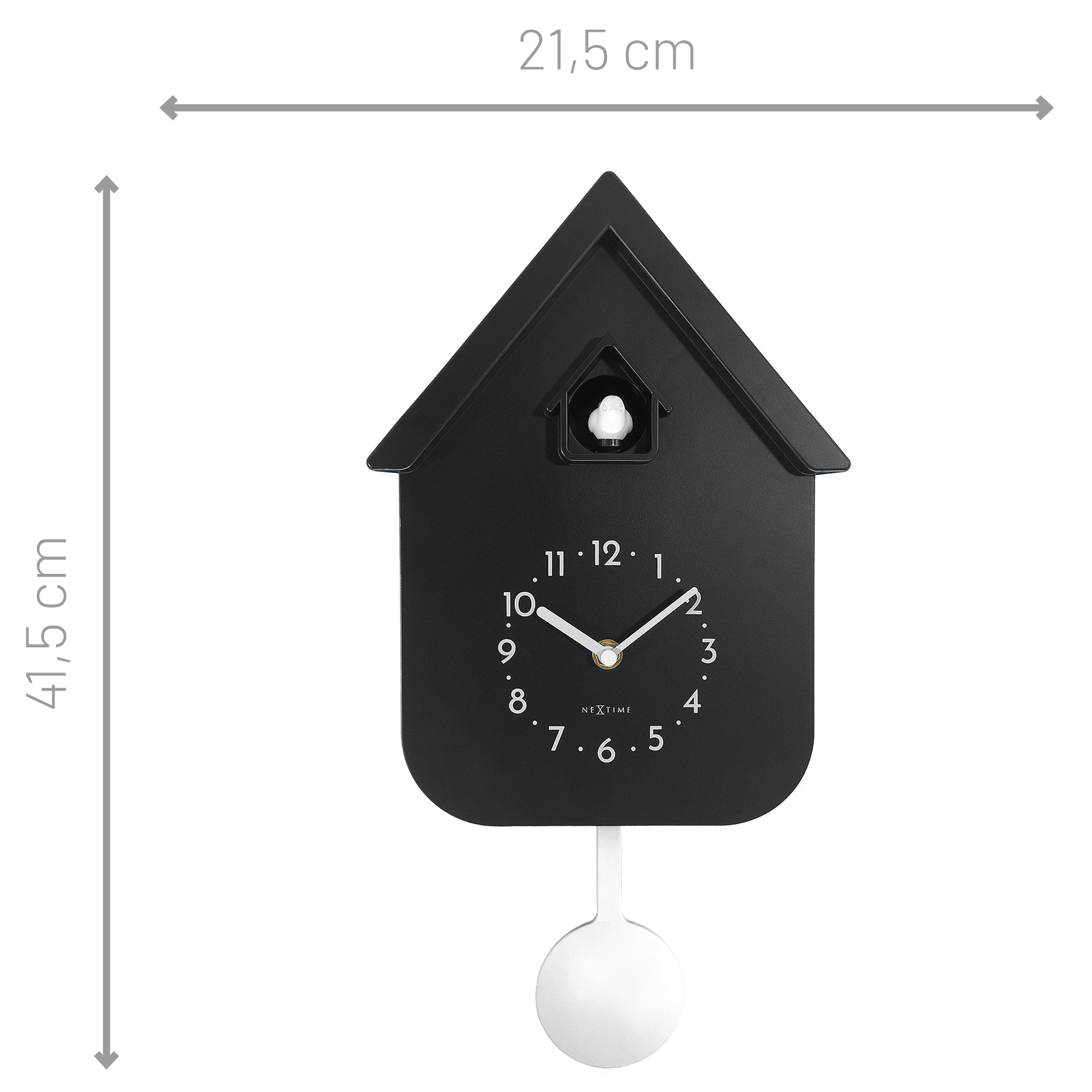 Buy NeXtime Twitter Cuckoo Wall Clock Black 42cm Online – Oh Clocks