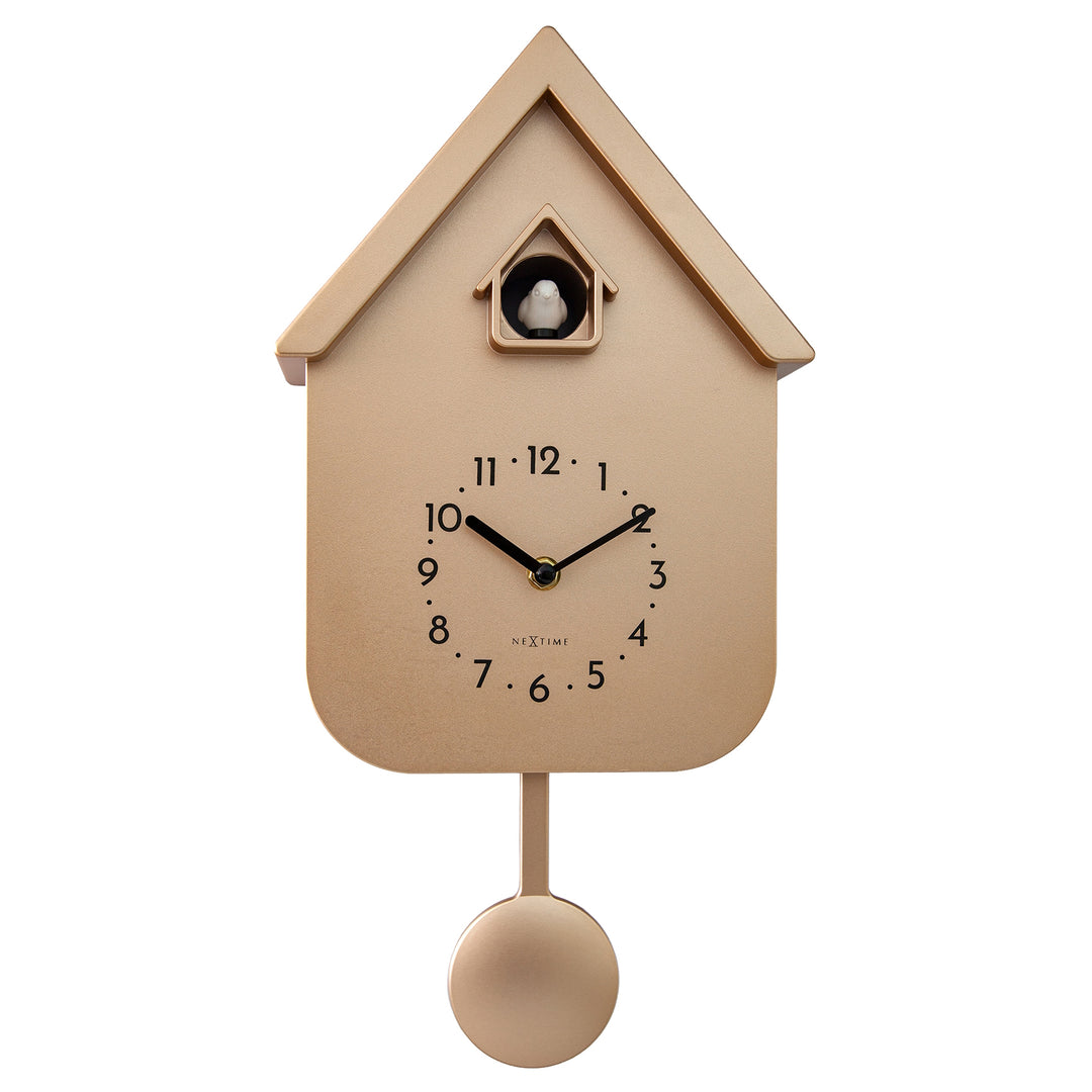 NeXtime Twitter Modern Cuckoo Wall Clock Rose Gold 30cm 573328RG 1