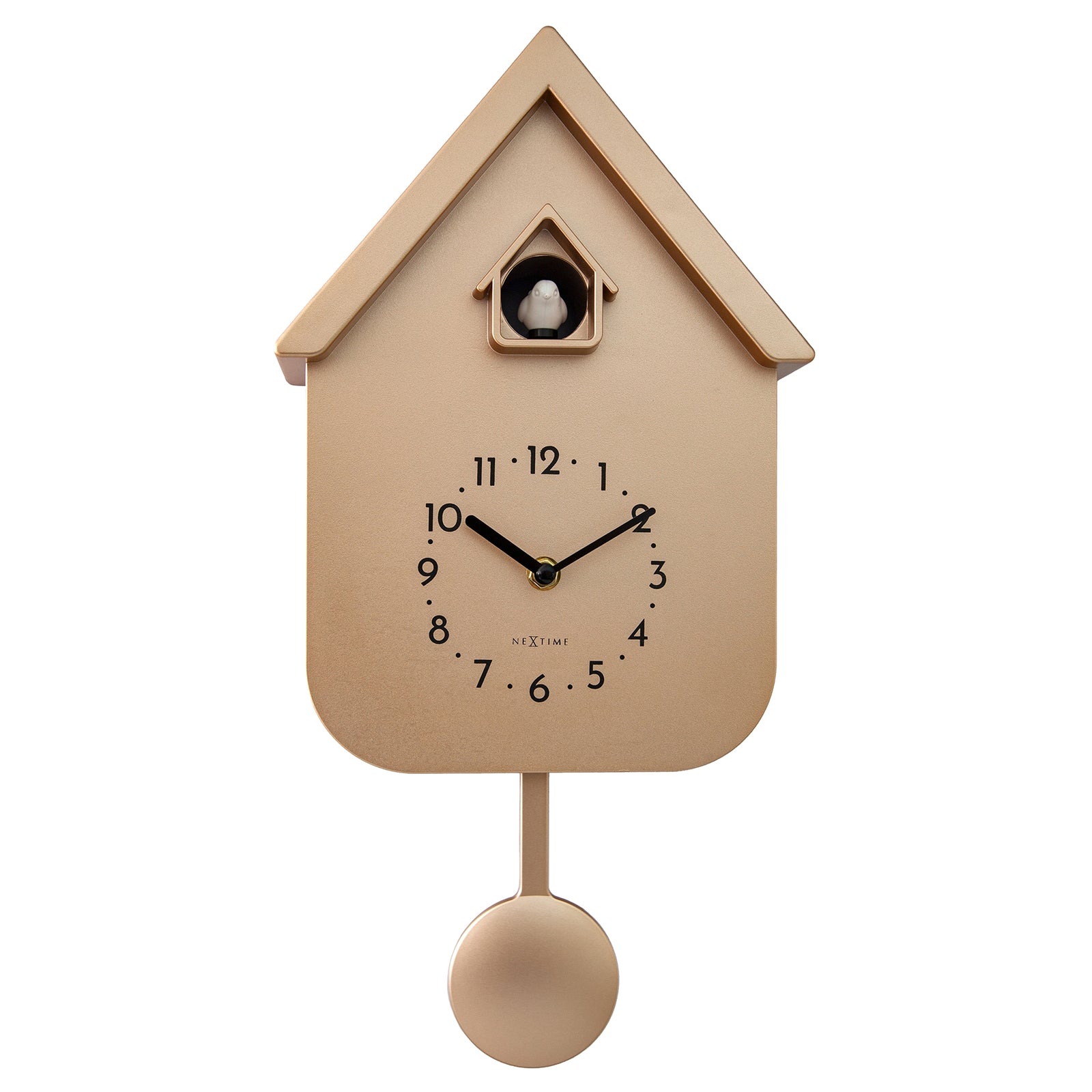 NeXtime Twitter Modern Cuckoo Wall Clock Rose Gold 30cm 573328RG 1