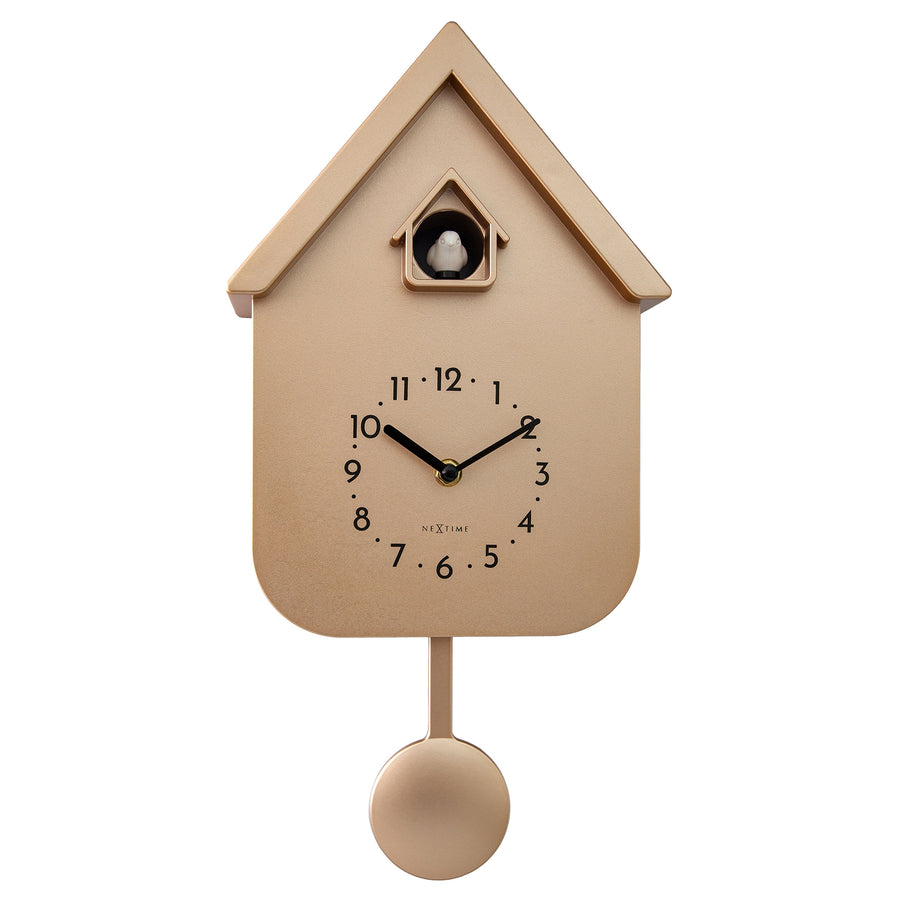 NeXtime Twitter Modern Cuckoo Wall Clock Rose Gold 30cm 573328RG 1