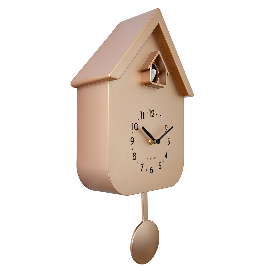 NeXtime Twitter Modern Cuckoo Wall Clock Rose Gold 30cm 573328RG 2
