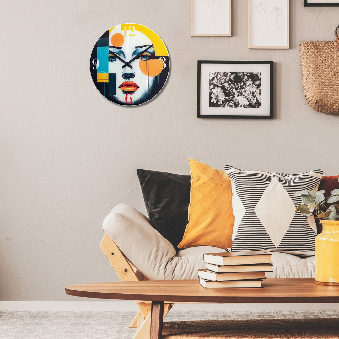 NeXtime Vogue Glass Wall Clock Multicolour 43cm 578199 5