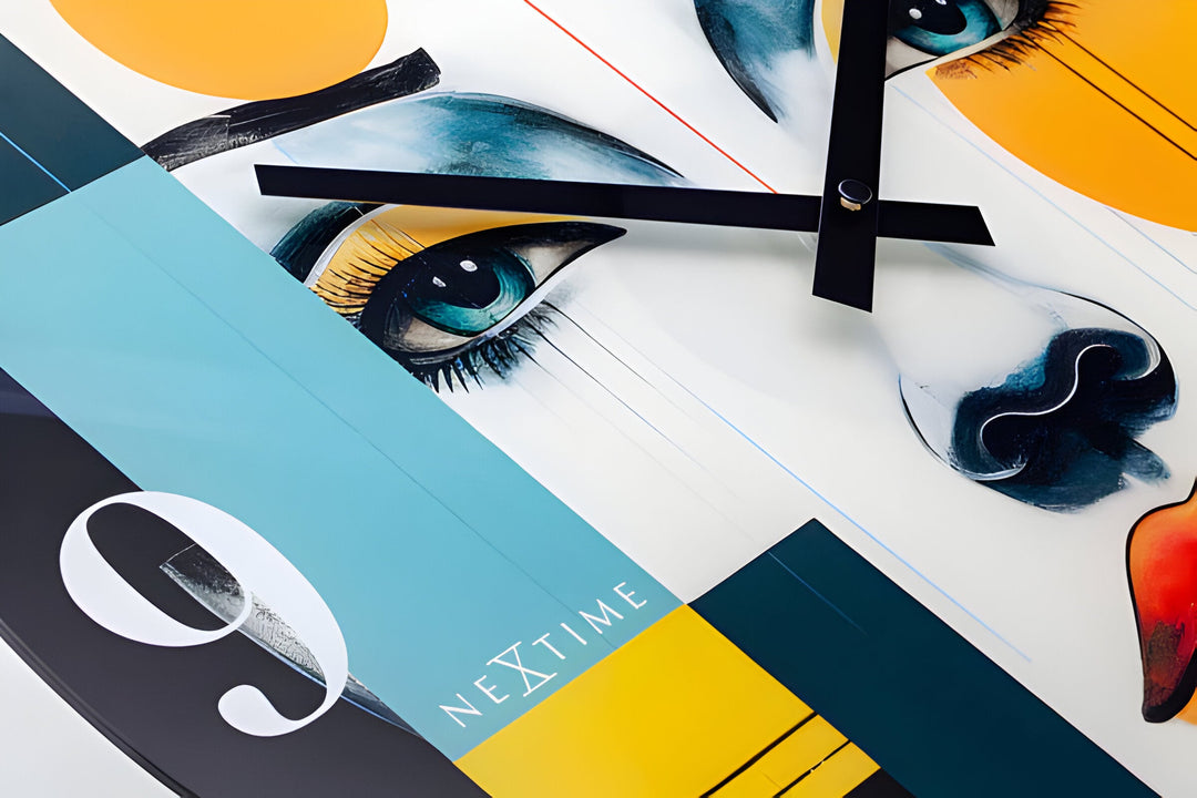 NeXtime Vogue Glass Wall Clock Multicolour 43cm 578199 7