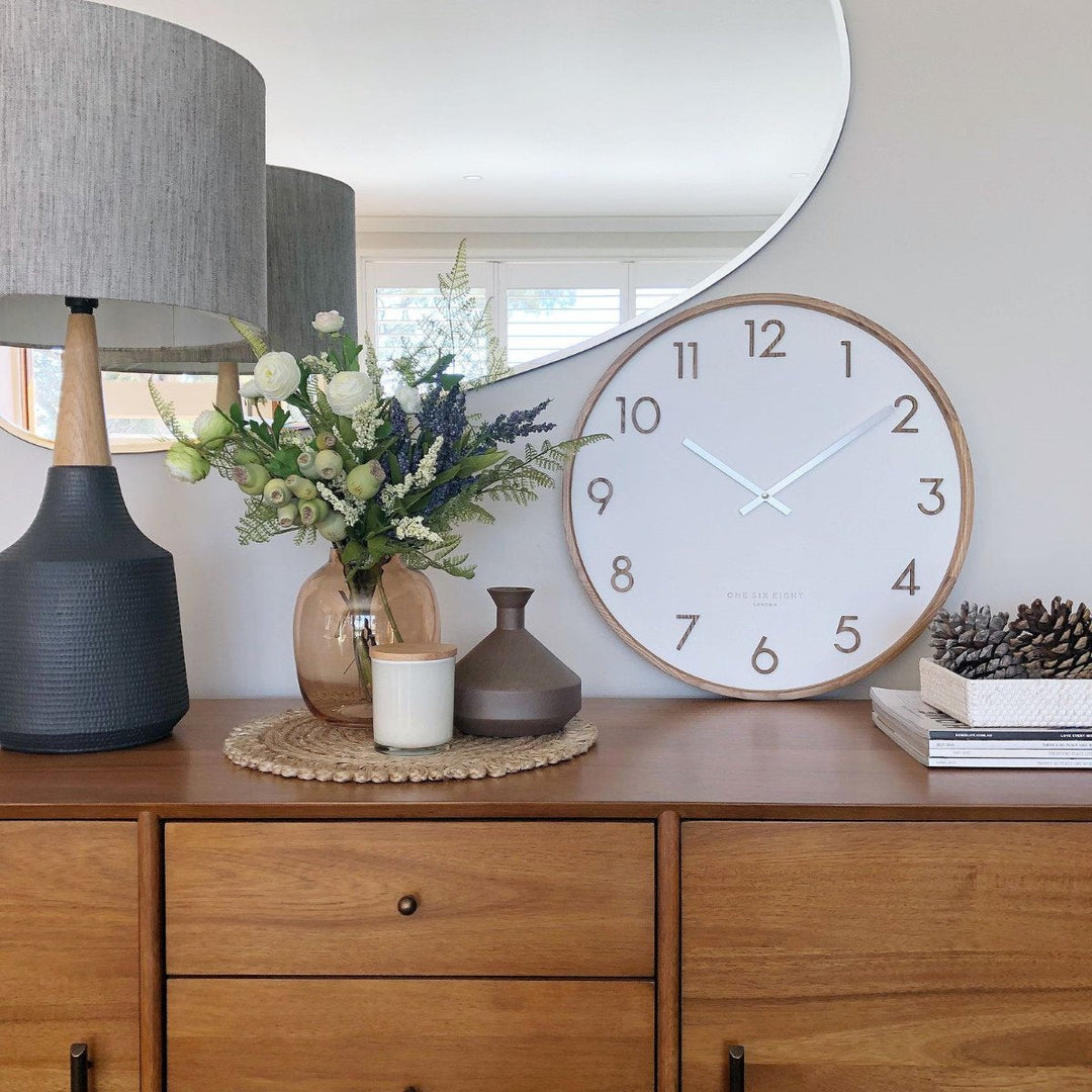 One Six Eight London Scarlett Wall Clock White 50cm 21006 5 #size_50cm