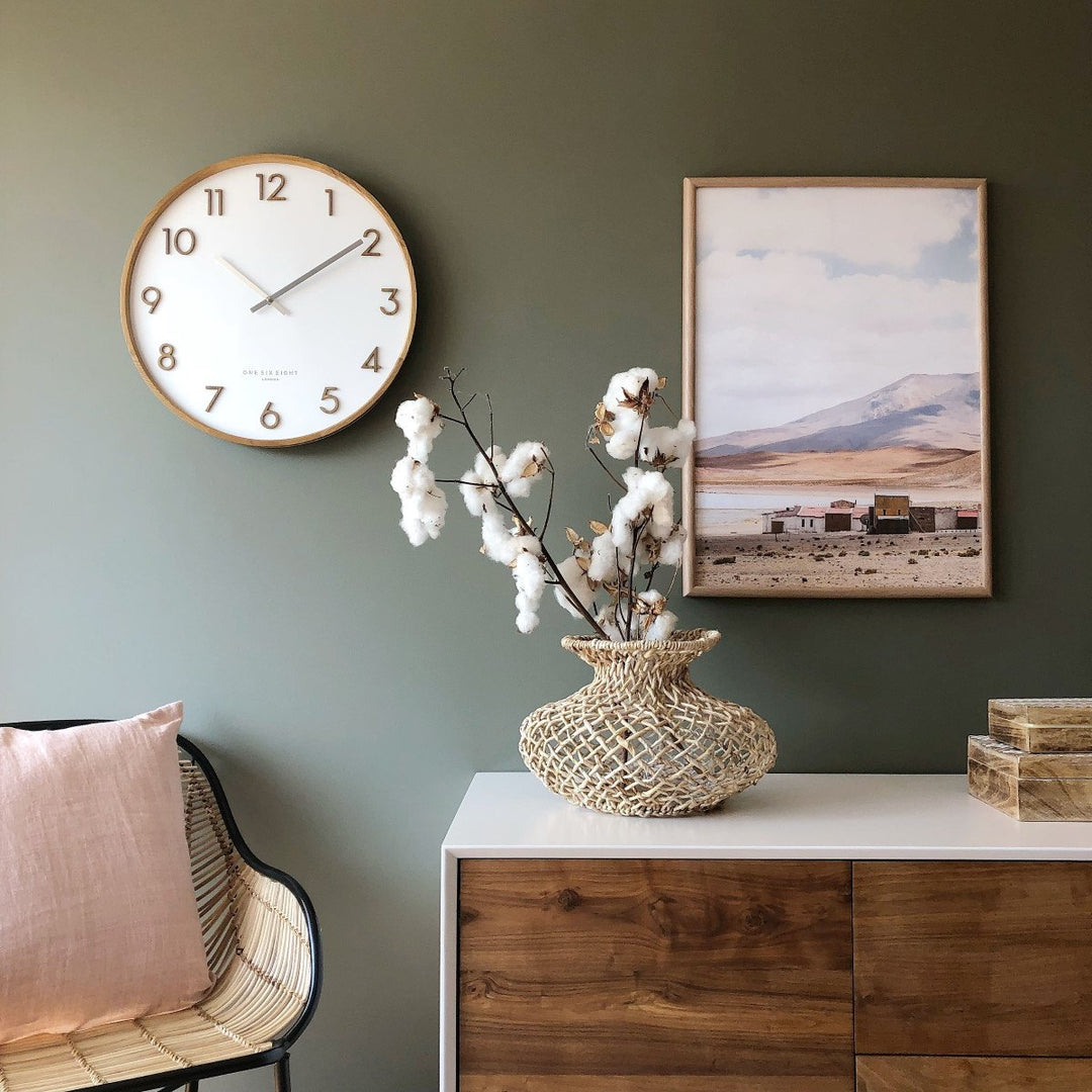 One Six Eight London Scarlett Wall Clock White 50cm 21006 8 #size_50cm