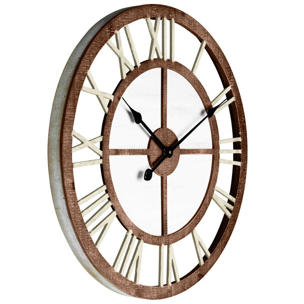 Scandi Geometric Floating Wooden Wall Clock 60cm 91956CLK 2