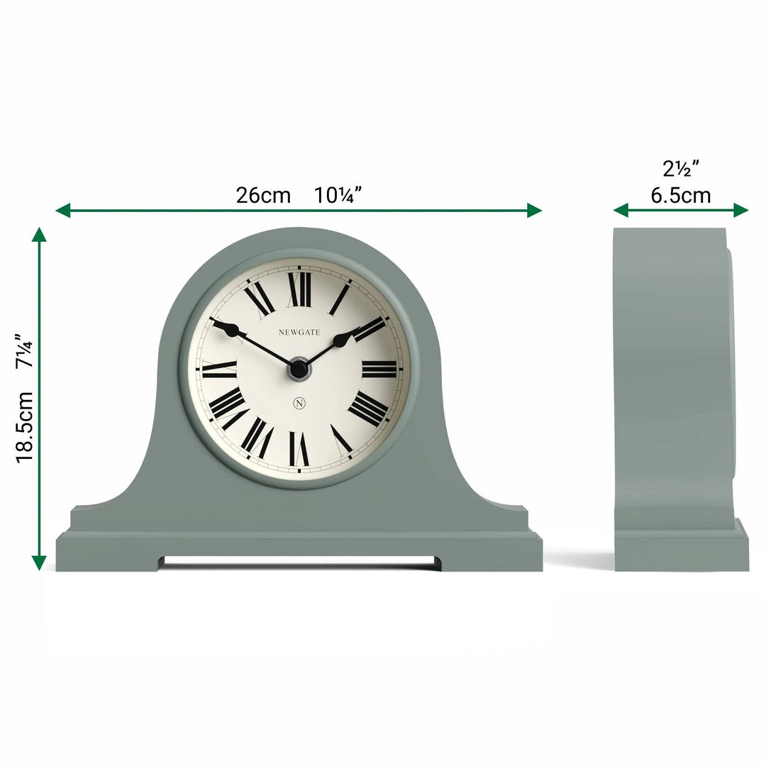 Newgate Broadway Roman Numeral Mantel Clock Asparagus Green 26cm NG-MANBWAY321ASG 6