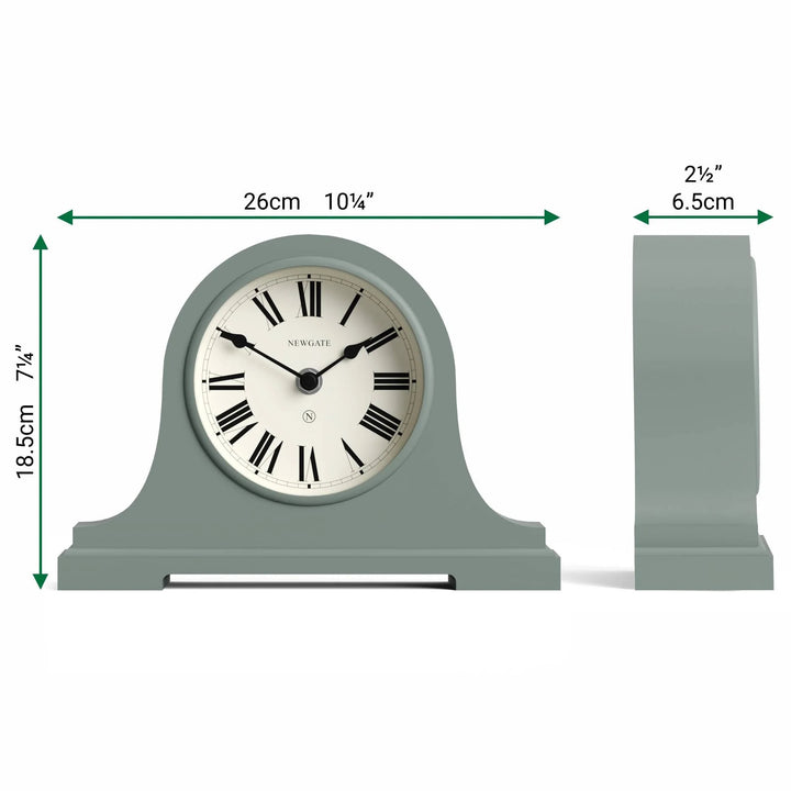 Newgate Broadway Roman Numeral Mantel Clock Asparagus Green 26cm NG-MANBWAY321ASG 6