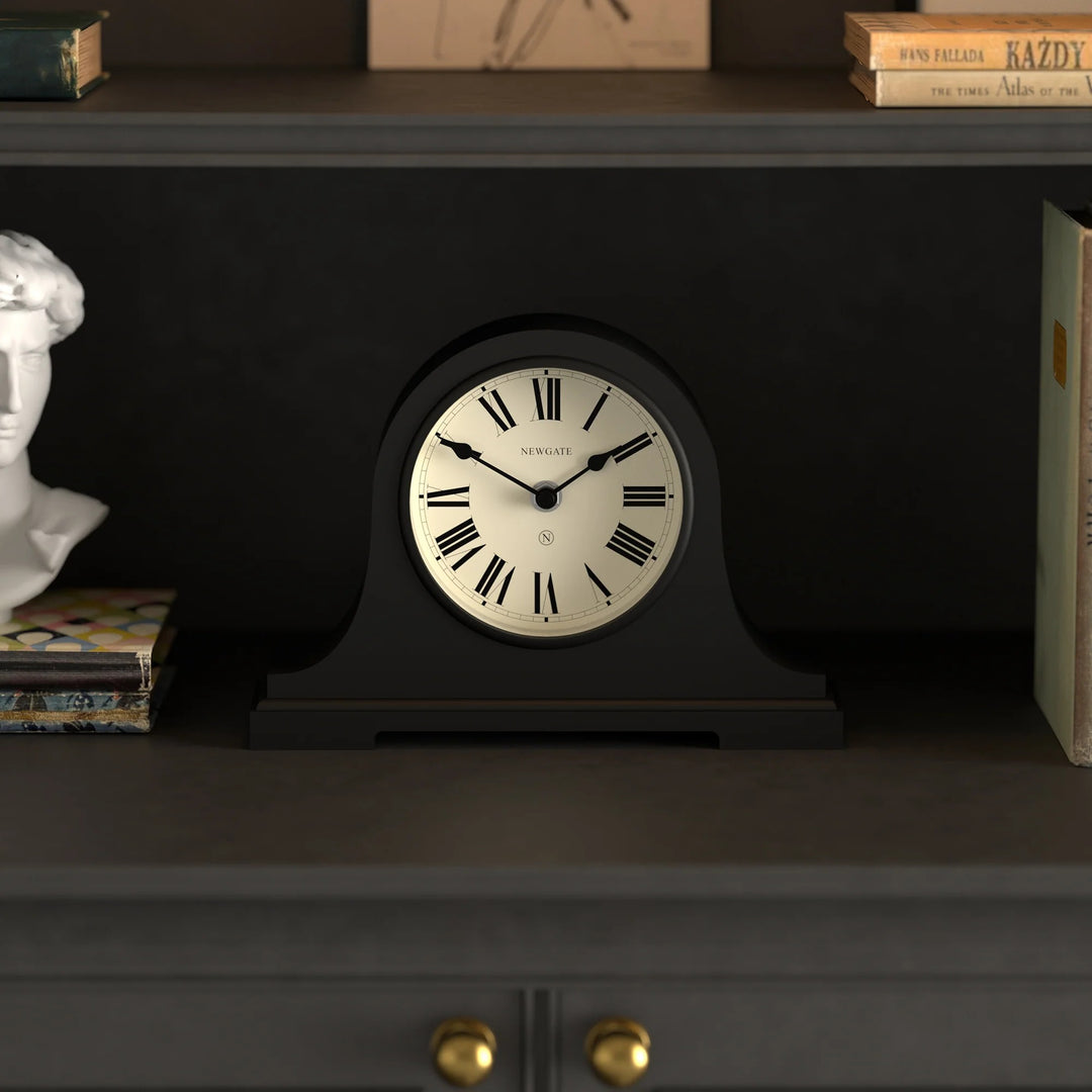 Newgate Broadway Roman Numeral Mantel Clock Black 26cm NG-MANBWAY321K 3