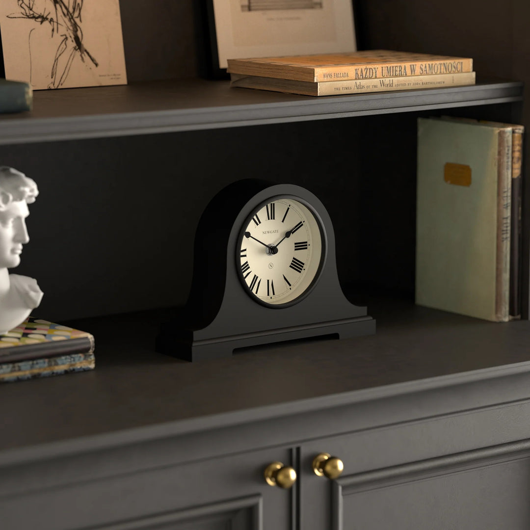Newgate Broadway Roman Numeral Mantel Clock Black 26cm NG-MANBWAY321K 4