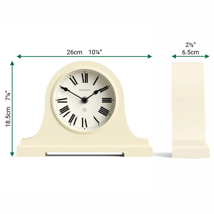 Newgate Broadway Roman Numeral Mantel Clock Cream 26cm NG-MANBWAY321VC 6