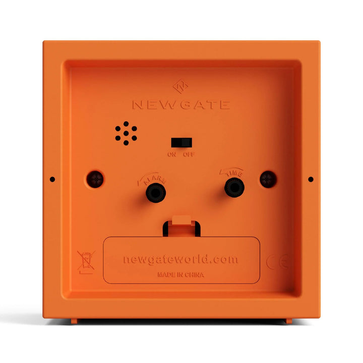 Newgate Cube Mantel Retro Square Bold Alarm Clock Orange 11cm NG-ALMCUB358PO 7