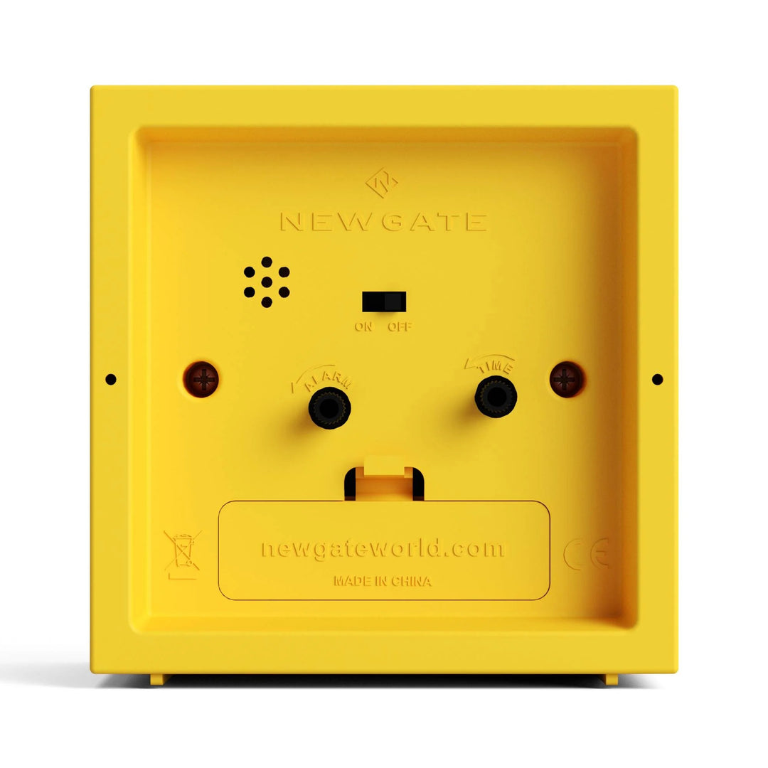 Newgate Cube Mantel Retro Square Bold Alarm Clock Yellow 11cm NG-ALMCUB358CY 7