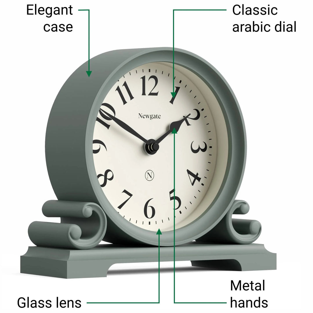 Newgate Divisadero Classic Modern Mantel Clock Asparagus Green 22cm NG-MANDIV183ASG 5