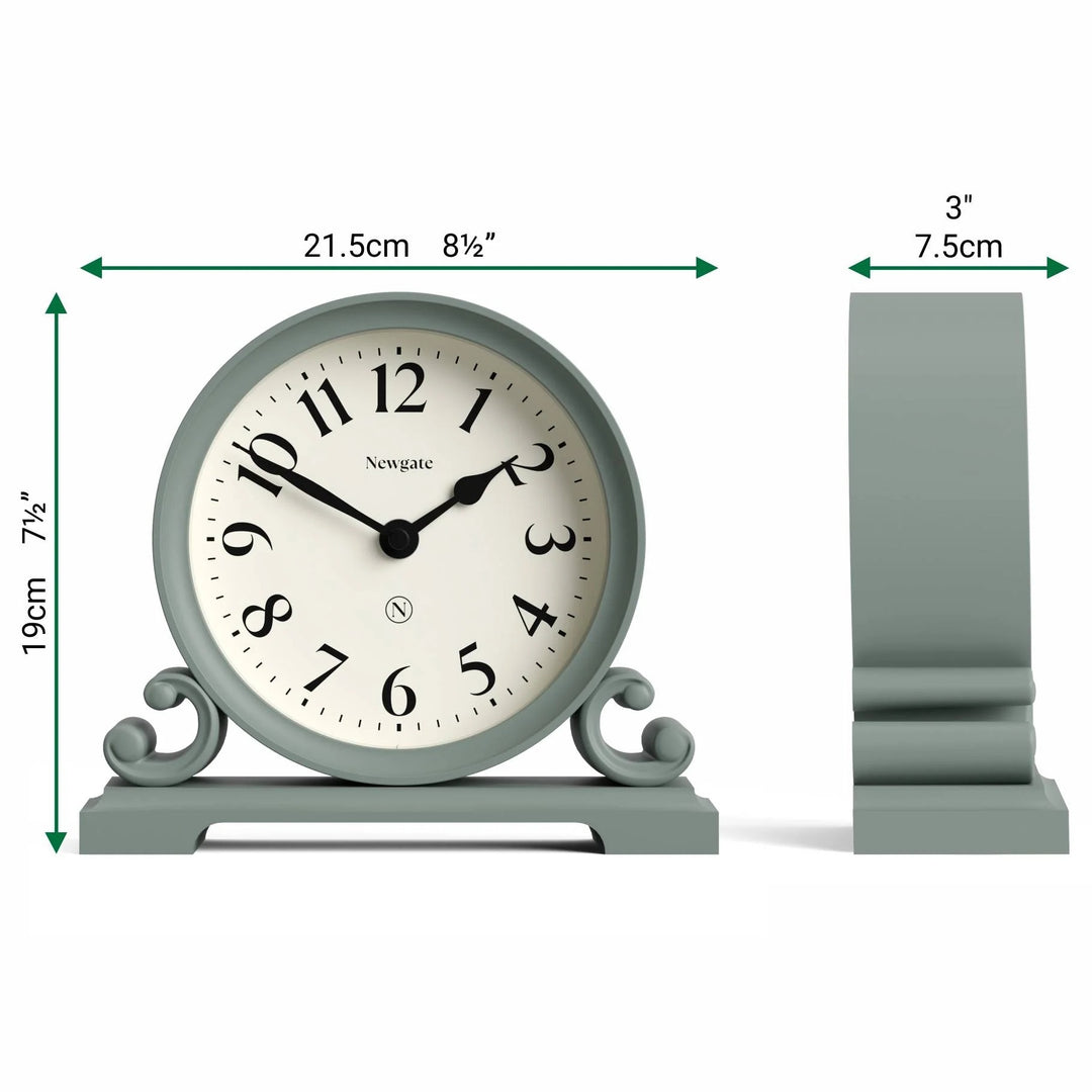 Newgate Divisadero Classic Modern Mantel Clock Asparagus Green 22cm NG-MANDIV183ASG 6