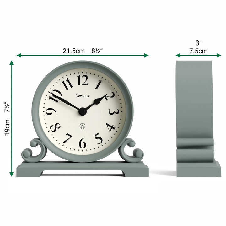 Newgate Divisadero Classic Modern Mantel Clock Asparagus Green 22cm NG-MANDIV183ASG 6