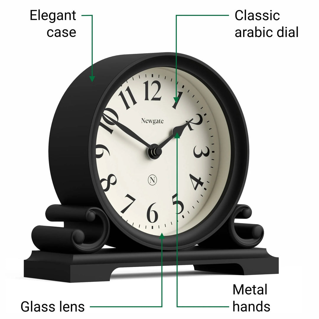 Newgate Divisadero Classic Modern Mantel Clock Black 22cm NG-MANDIV183K 5