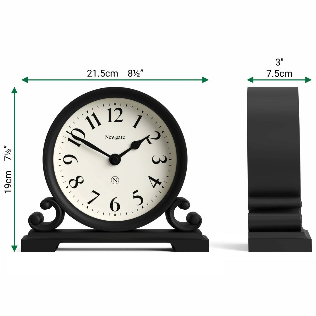 Newgate Divisadero Classic Modern Mantel Clock Black 22cm NG-MANDIV183K 6