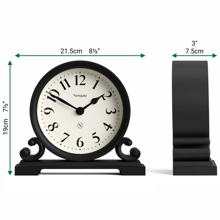 Newgate Divisadero Classic Modern Mantel Clock Black 22cm NG-MANDIV183K 6