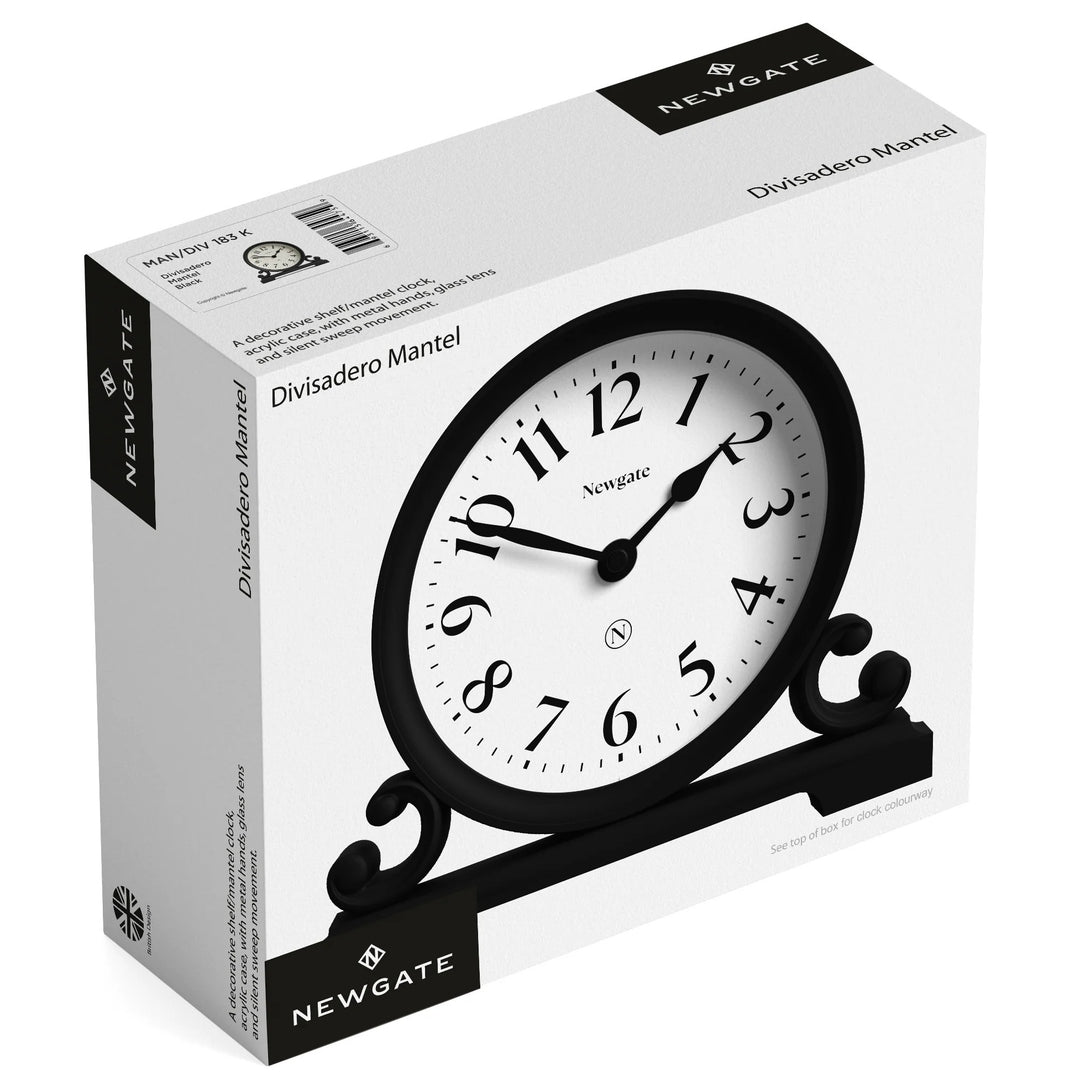 Newgate Divisadero Classic Modern Mantel Clock Black 22cm NG-MANDIV183K 8