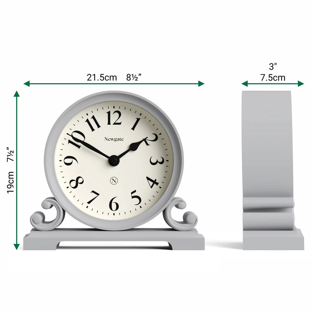 Newgate Divisadero Classic Modern Mantel Clock Clockwork Grey 22cm NG-MANDIV183CGY 6