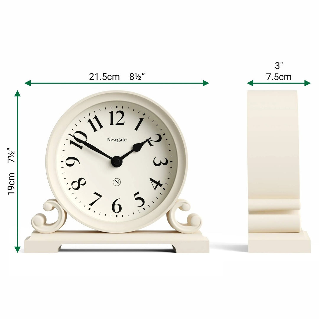 Newgate Divisadero Classic Modern Mantel Clock Cream 22cm NG-MANDIV183VC 6