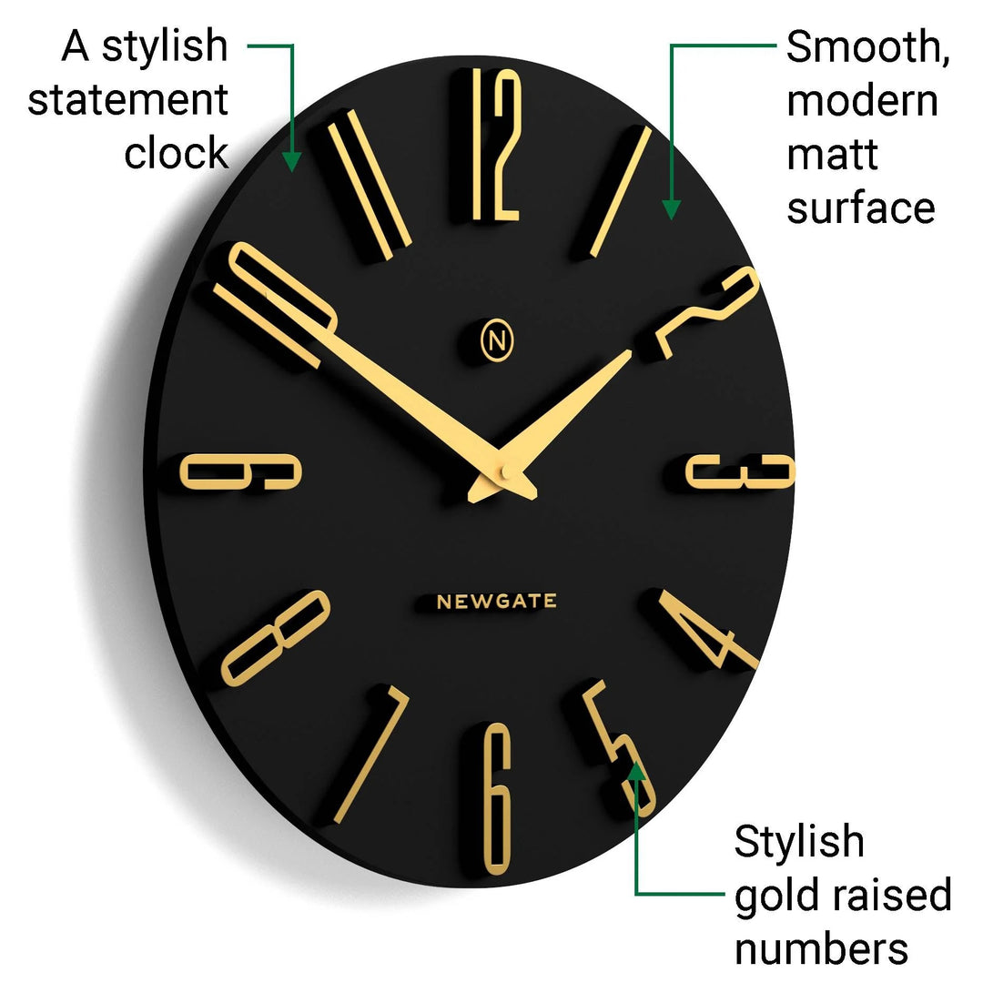 Newgate Empire State Art Deco Wall Clock Black 40cm NG-EMPIRE-K 5
