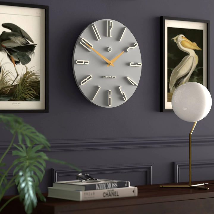 Newgate Empire State Art Deco Wall Clock Overcoat Grey 40cm NG-EMPIRE-OGY 4