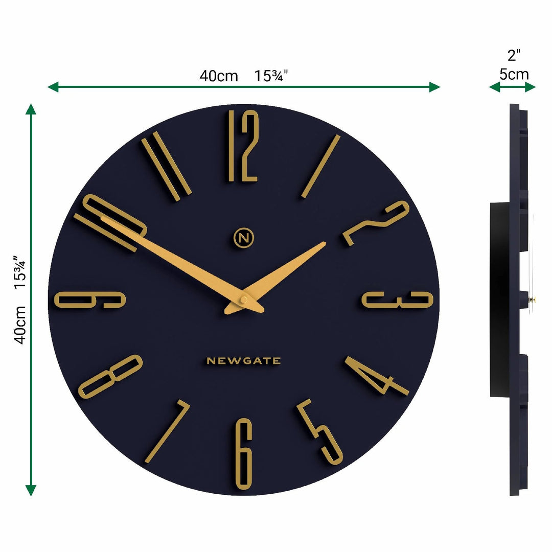 Newgate Empire State Art Deco Wall Clock Petrol Blue 40cm NG-EMPIRE-PEBL 6