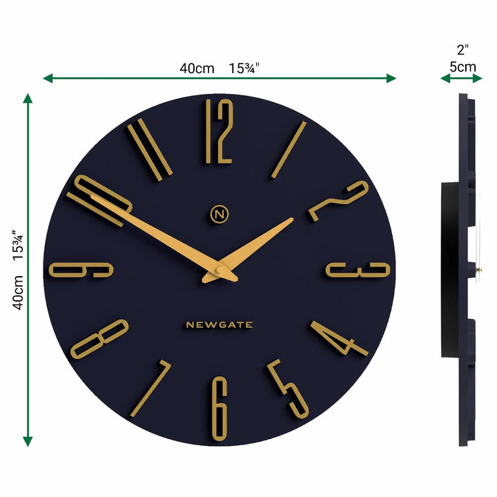 Newgate Empire State Art Deco Wall Clock Petrol Blue 40cm NG-EMPIRE-PEBL 6