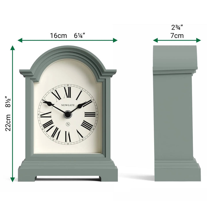 Newgate Fillmore Roman Numeral Mantel Clock Asparagus Green 22cm NG-MANFILL338ASG 6