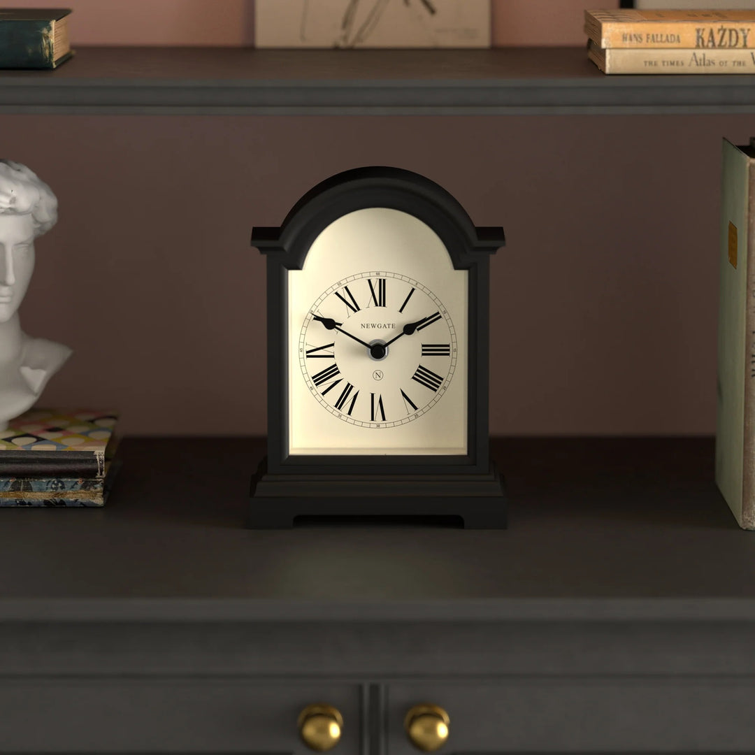 Newgate Fillmore Roman Numeral Mantel Clock Black 22cm NG-MANFILL338K 3