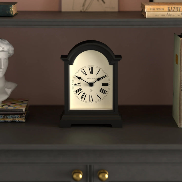 Newgate Fillmore Roman Numeral Mantel Clock Black 22cm NG-MANFILL338K 3