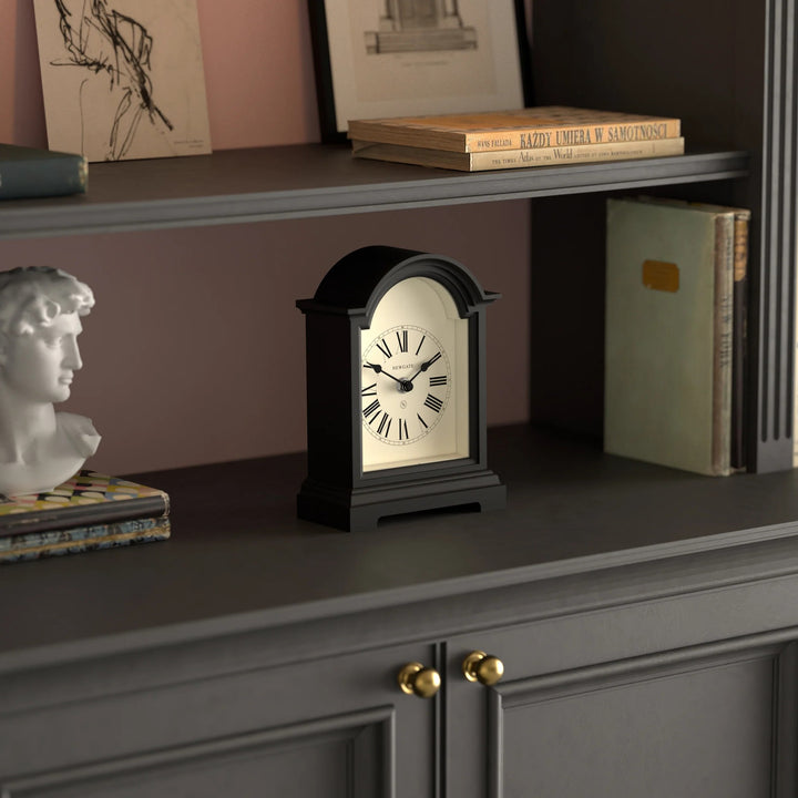Newgate Fillmore Roman Numeral Mantel Clock Black 22cm NG-MANFILL338K 4