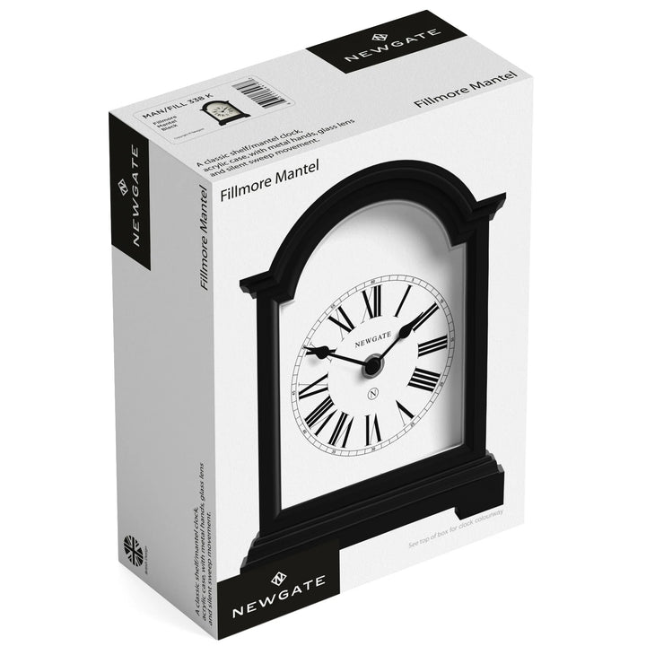 Newgate Fillmore Roman Numeral Mantel Clock Clockwork Grey 22cm NG-MANFILL338CGY 8