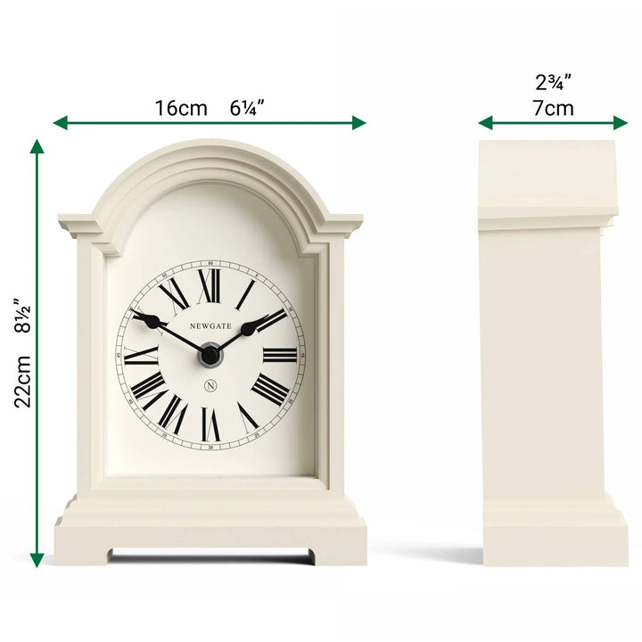 Newgate Fillmore Roman Numeral Mantel Clock Cream 22cm NG-MANFILL338VC 6