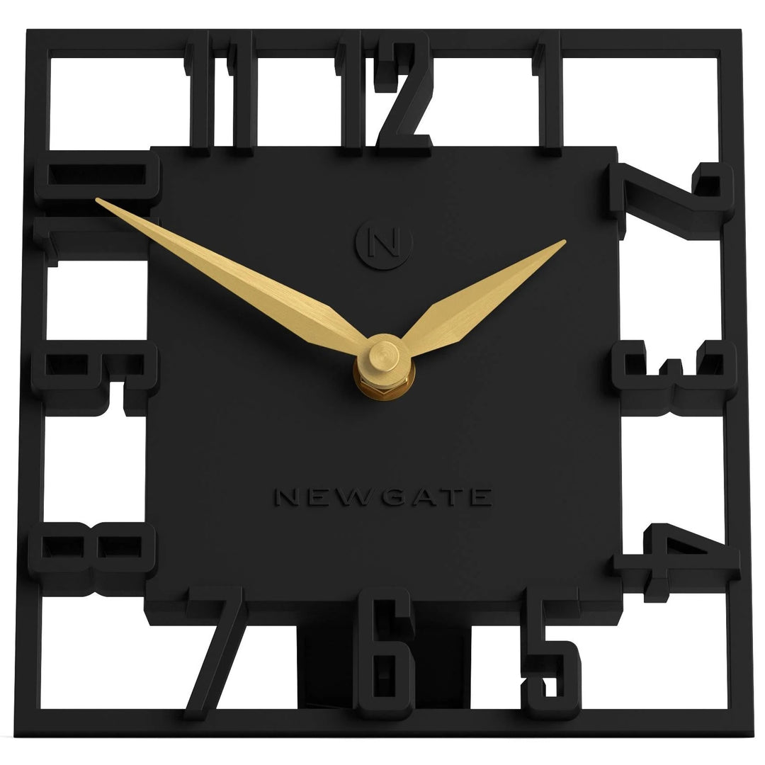 Newgate Highline Open Frame 3D Numerals Mantel Clock Black 17cm NG-MANHIGHL-K 1